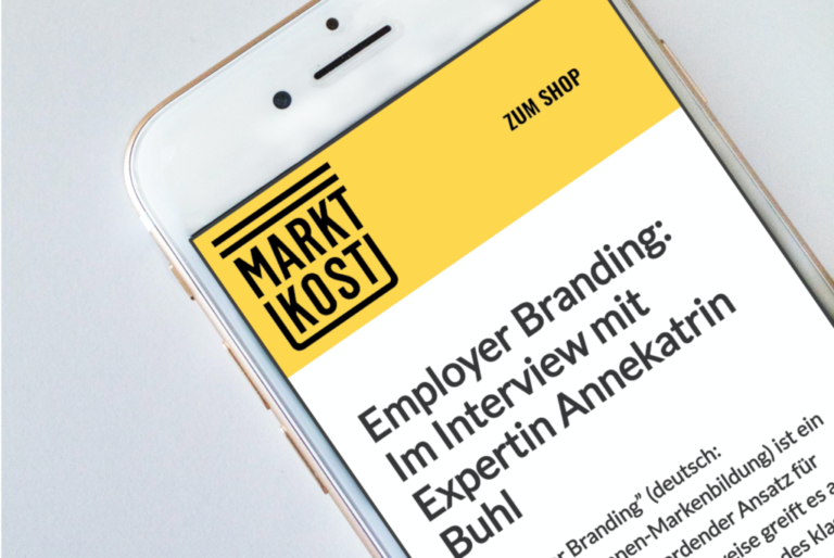 Interview von Annekatrin Buhl mit Marktkost zu Employer Branding