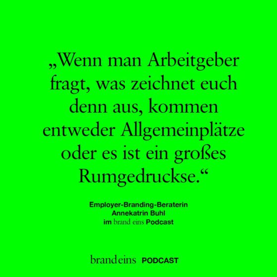 Annekatrin Buhl im brand eins Podcast