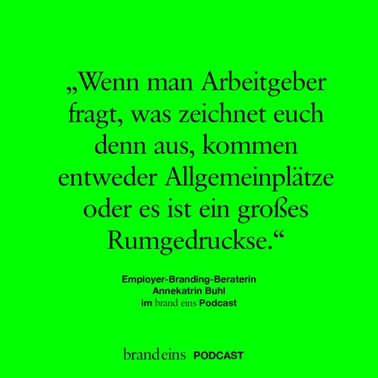 Annekatrin Buhl im brand eins Podcast
